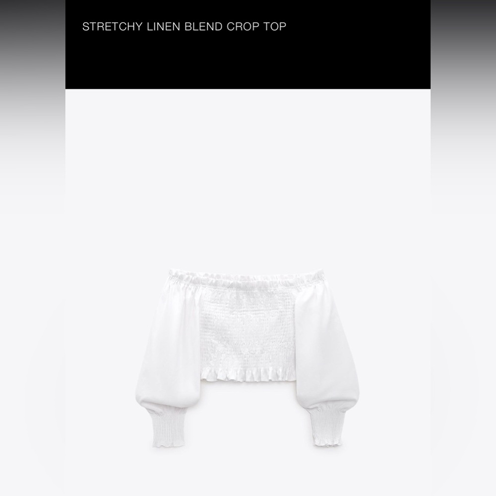 Zara White Off-Shoulder Top